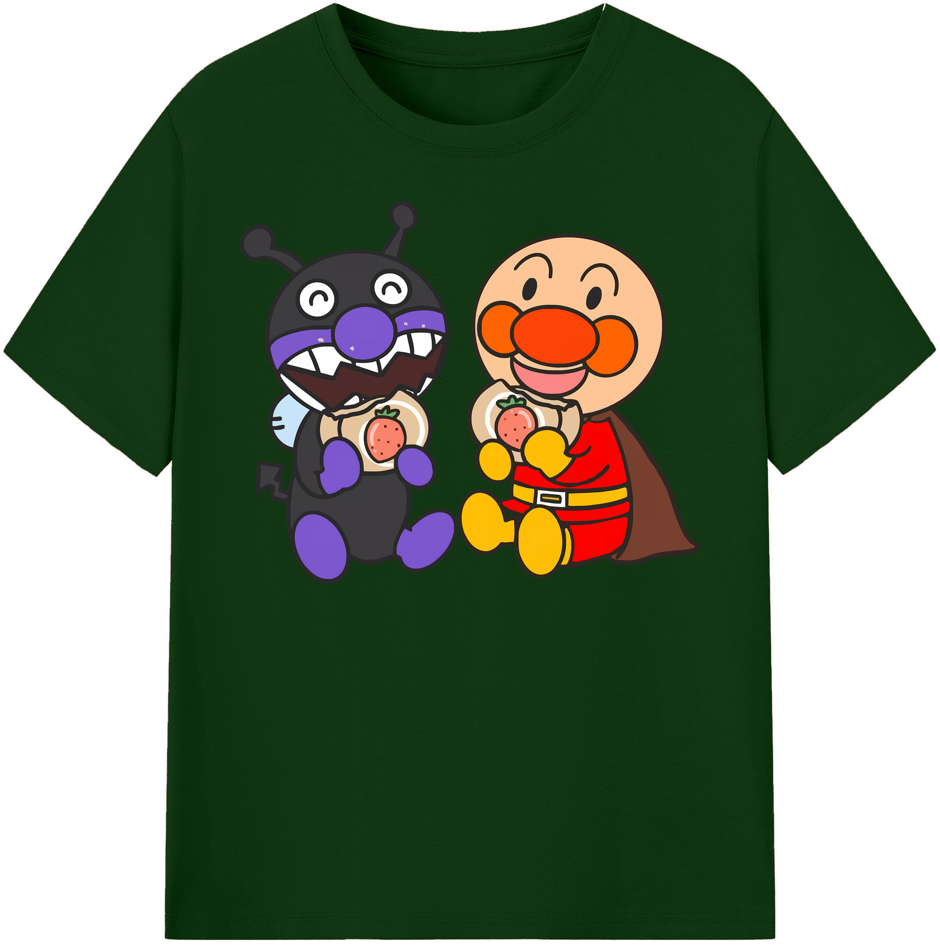 （画像用） アンパンマン Anpanman 綿100％半袖Tシャツ（フロントプリント）